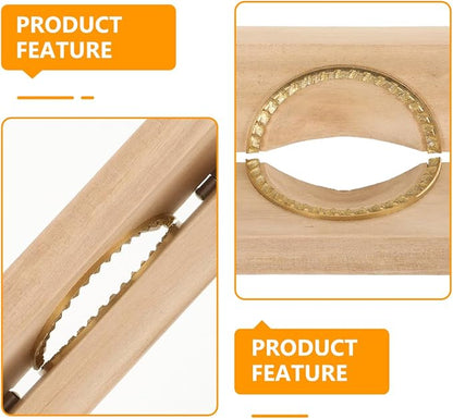 PRETYZOOM Dumpling Artifact Wooden Dumpling Press Mold 5.7In Dough Presser for Homemade Making Kitchen Tool