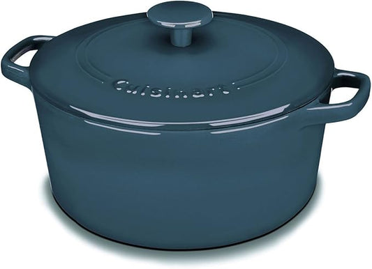 Cuisinart CI650-25BG Classic Enameled Iron Cookware, 5-Quart, Provencial Blue