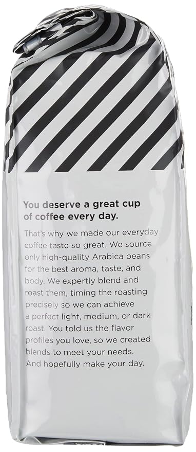 Amazon Fresh, Just Bright Ground Coffee, Light Roast, 12 Oz (Pack of 2)
