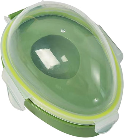 Avocado Saver Holder,with Clear Snap-On Lid Reusable Food Crisper Storage Box Fruit Fresh Container Kitchen Gadget to Keep Your Fruit Fresh for Days(COLOR:Green)