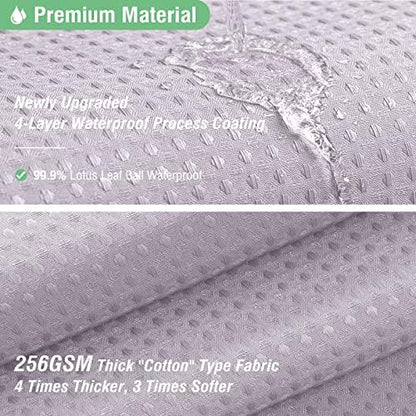 Dynamene Stall Waffle Shower Curtain 256 GSM Heavy Fabric 54x78 Lavender