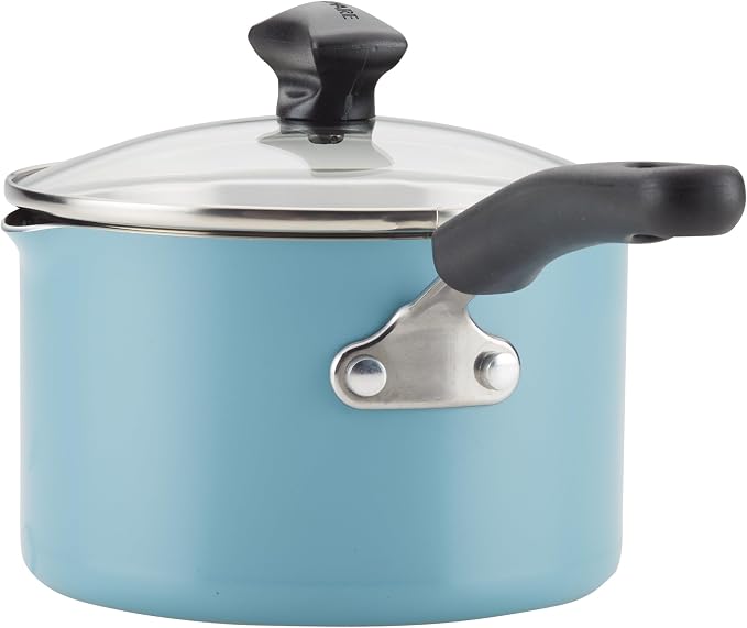 Farberware Cookstart Aluminum DiamondMax Nonstick Cookware Set, Kitchen Essentials, 15-Piece, Aqua