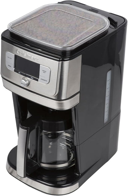 Cuisinart DGB-800C Fully Automatic 12-Cup Burr Grind & BrewTM Coffeemaker, Black/Silver, 1 Count, Silver