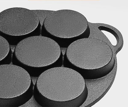 Cast Iron Biscuit Pan, Cake Muffin Pan (11 inch 7 Cup)