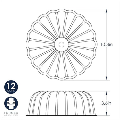 Nordic Ware Formed Elegant Party Bundt®, 12 Cups, Twilight Blue