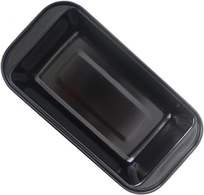 Mini Loaf Pans, 6" x 3.3" Nonstick Carbon Steel Bread Pan, Rectangle Loaf Baking Cake Tin for Small Banana Bread, Meatloaf, Sourdough, Brownies - Set of 4, Black