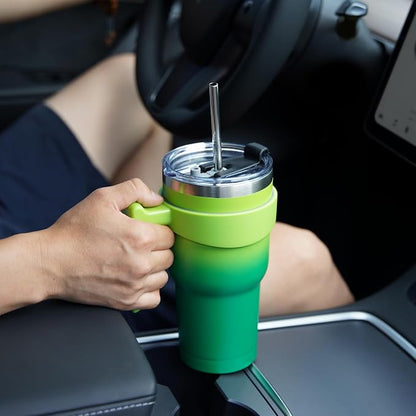 BJPKPK 20 oz Tumbler With Handle And Straw Lid Stainless Steel Travel Mugs Insulated Tumbler Cups,Pastel Sunset