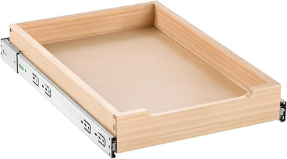 VEVOR Pull Out Cabinet Organizer, 14"W x 21"D Cabinet Drawer, Soft Close Slide out Shelf, Heavy-Duty Sliding Wood Drawer, Bottom Mount Size（14.5"W x 23"D）and Side Mount Size（15"W x 23"D）