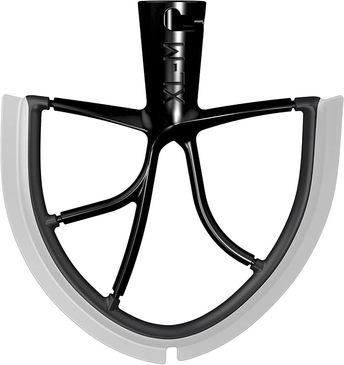 New Metro Design Beater Paddle Replacement Blade, Fits 5-Plus, 6, 7 & 8-Qt Bowl-Lift stand mixers, XL-MAX-Gray, Gray