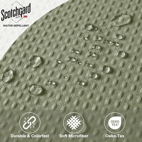 Madison Park Arbor Waffle Stall Shower Curtain, 36 x 72, Sage Green Solid