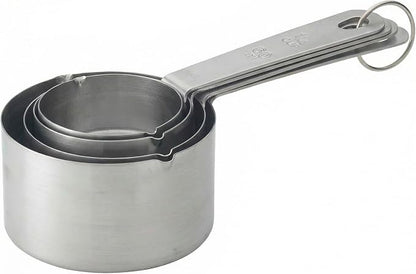 Mrs. Anderson’s Baking Measuring Cups with Pour Spouts, Heavyweight 18/8 Stainless Steel, 4-Piece Set