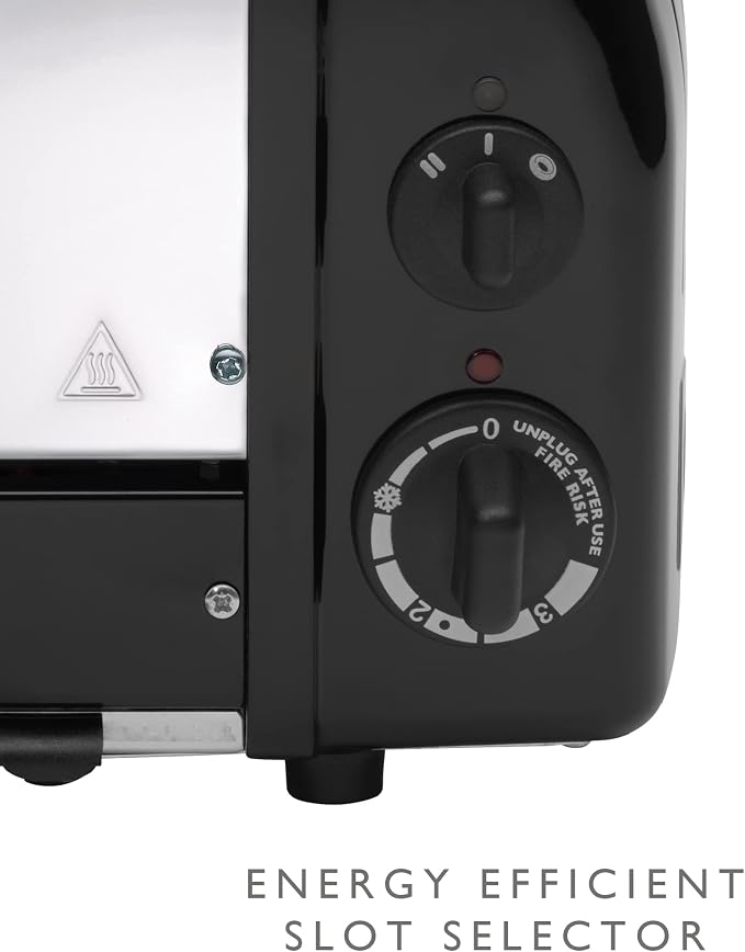 Dualit Classic 2 Slice NewGen Toaster - Stainless Steel - Hand Built in the UK - Replaceable ProHeat elements - Defrost Bread - Mechanical Timer - Matt Black Classic Toaster
