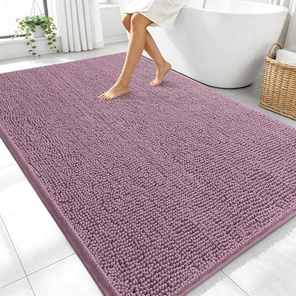 OLANLY Large Bathroom Rugs 70x46, Extra Soft Absorbent Chenille Bath Rugs