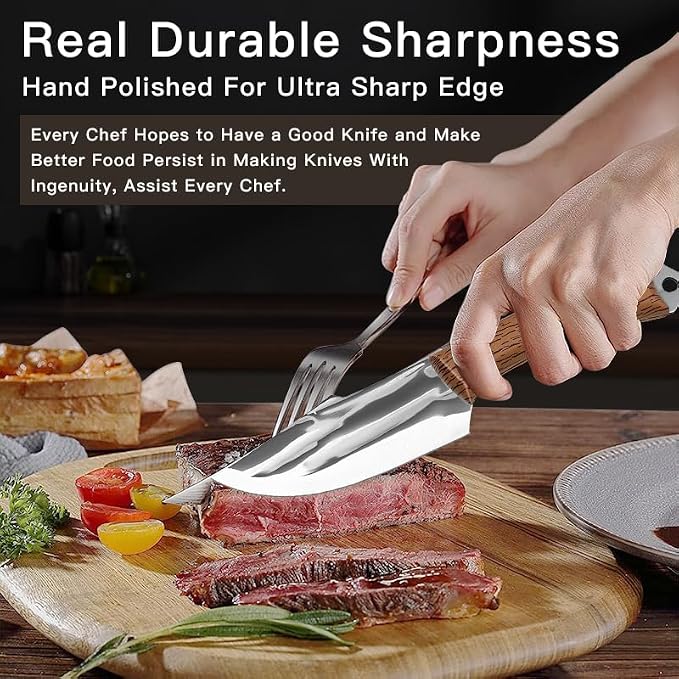 Chef Knife,8.2" Professional Kitchen Knife for Cooking,Made of Stainless Steel,Ultra Sharp for Cutting food,with Ergonomic Handle,for Home & Restaurant