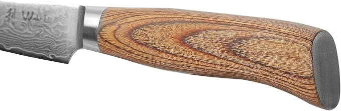 Wakoli EDIB Pro Damascus Mukimono Knife – Japanese Style Paring and Garnishing Knife | 4-Inch Genuine Damascus Steel Blade with VG10 Core | Ergonomic Pakkawood Handle