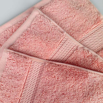 Superior Egyptian Cotton 800 GSM Plush & Absorbent, 9 Piece Set, Tea Rose