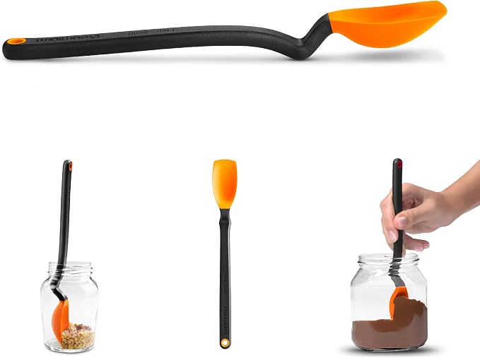 Dreamfarm Mini Supoon - Silicone Pro-Grade Non-Stick Jar Scraping Spoon Mini Orange