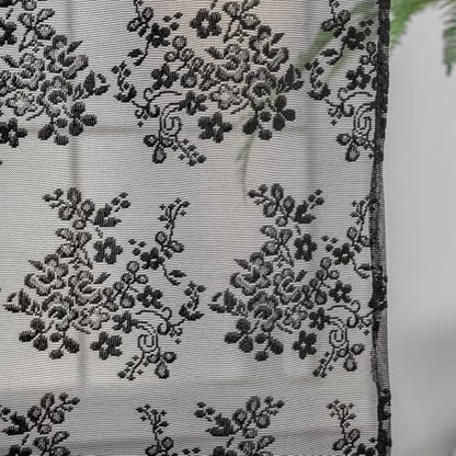 Black Lace Shower Curtain 36x72, Gothic Style for Narrow Shower Stalls