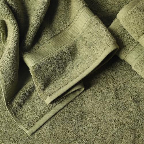 Superior Egyptian Cotton Plush Absorbent, Bath Towel Set of 4, Forest Green