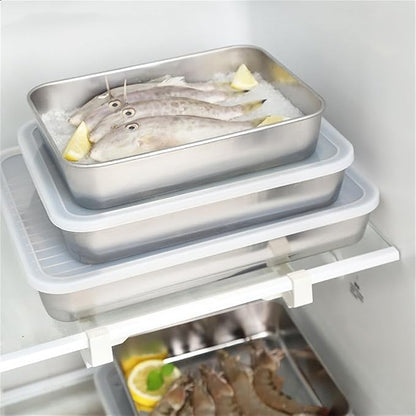 Sheet with Cooling Rack Set, Stainless Baking Sheet Tray Cooling Rack Cover, Kitchen Nonstick Baking Pans Set for Kitchen Storage(26x20x5cm)