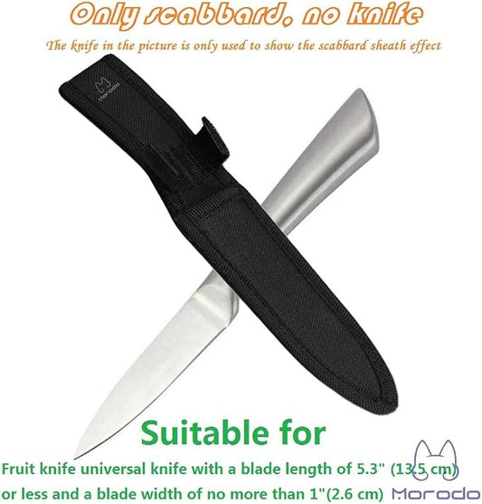 3.5"-5.3" Fruit Knife Universal Knife Scabbard Sheath (Black Nylon)