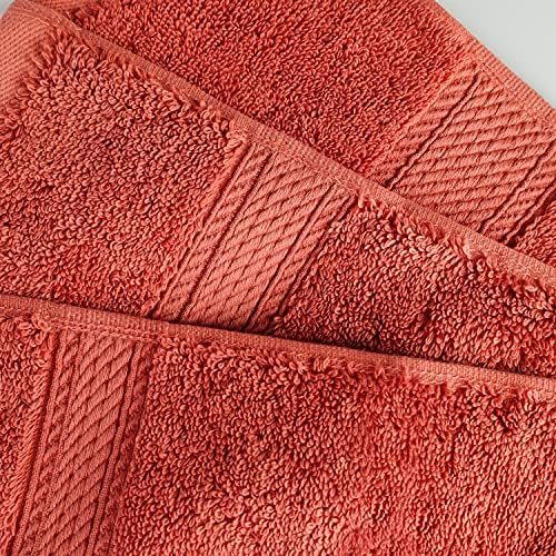 SUPERIOR Egyptian Cotton Ultra Plush & Absorbent, 8 Piece Set, Coral