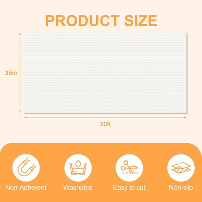 FEXIA Shelf Liners for Kitchen Cabinets Drawer Non Adhesive Non-Slip Liner 35 Inches x 20 FT Waterproof & Oil-Proof Durable Material Fridge Liner for Shelves