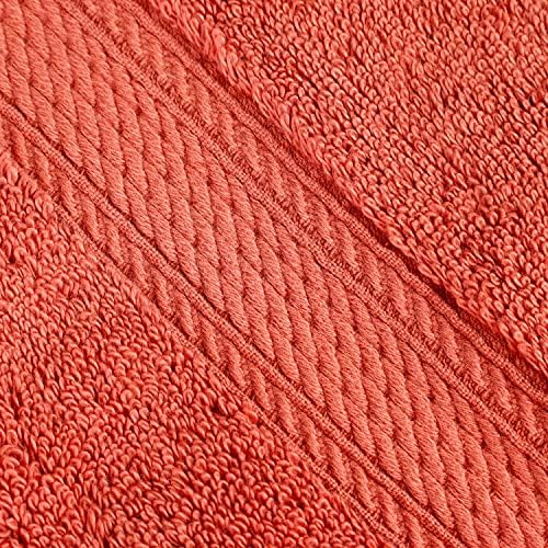 SUPERIOR Egyptian Cotton Ultra Plush & Absorbent, 8 Piece Set, Coral