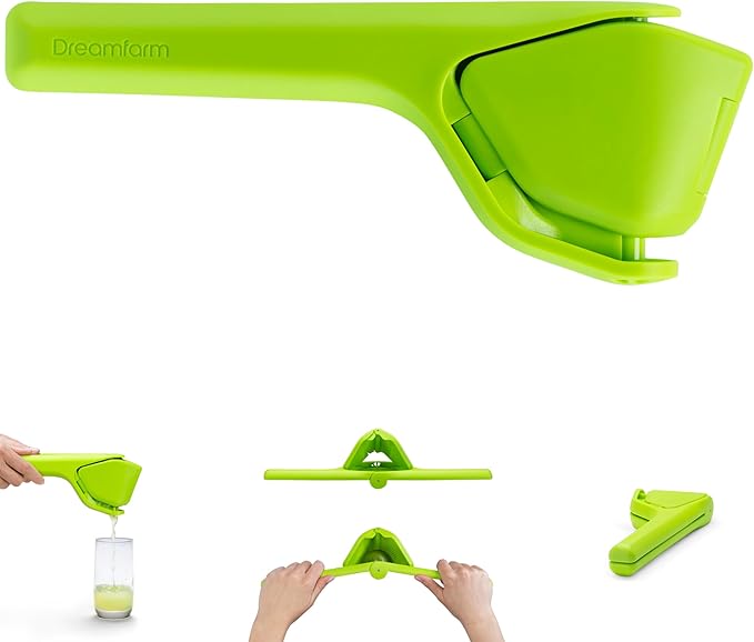 Dreamfarm Original Lime Fluicer Easy-Squeeze Fold-Flat Citrus Juicer - 9 Inch, Suits Lime Only