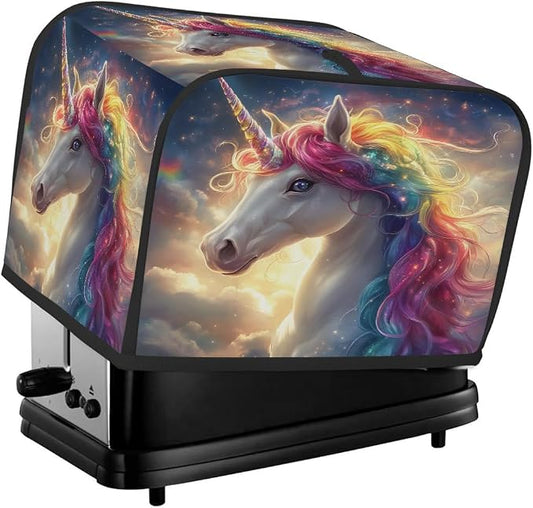 Toaster Cover 4 Slice Wide Slot Unicorn GalaxyBread Toaster Oven Dustproof Cover Small Appliance Kitchen Covers Dust and Fingerprint Protection for Women Gift 4 Slice