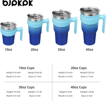 BJPKPK Tumbler With Handle 20oz Stainless Steel Insulated Tumbler Mugs With Lid And Straw For Women And Men,Sky