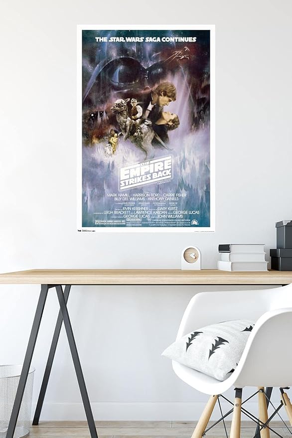 Trends International Star Wars: The Empire Strikes Back - The Saga Continues One Sheet Wall Poster, 22.375" x 34", Premium Unframed Version