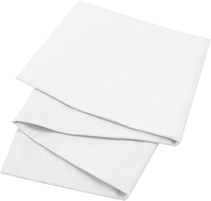 3 Pieces 18 x 21 Inches Cotton Fabric Precut Quilting Fabric Bundles Solid Colors Layer Cakes Quilt Material for DIY Craft Sewing Embroidery (White)