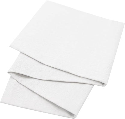 3 Pieces 18 x 21 Inches Cotton Fabric Precut Quilting Fabric Bundles Solid Colors Layer Cakes Quilt Material for DIY Craft Sewing Embroidery (White)