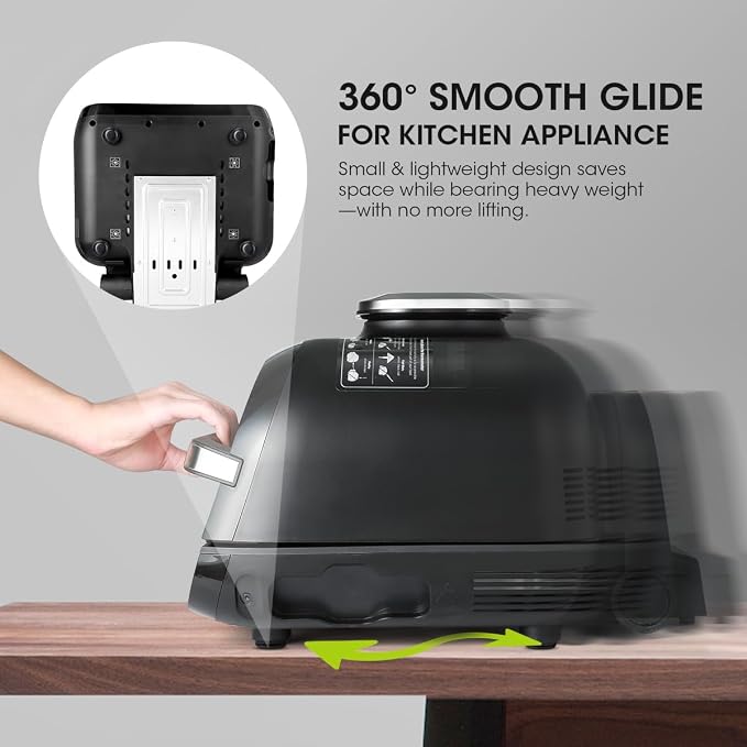Aieve Black Appliance Slider, 16 Pcs Self Adhesive Appliances Sliders Countertop Caster Wheels, Kitchen Essentials Organization Home Must Have Gadgets