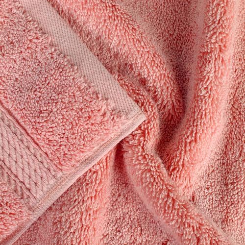 Superior Egyptian Cotton 800 GSM Plush & Absorbent, 9 Piece Set, Tea Rose