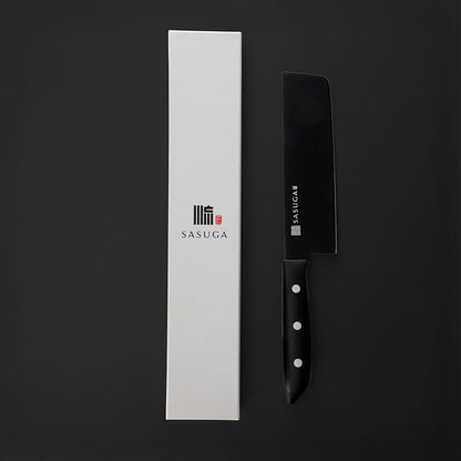 SASUGA Lightweigth Japanese Nakiri Vegetable Knife 165 mm – Made in Japan | Molybdenum-Vanadium Stainless Steel | Flat Blade for Precise Vegetable Cutting