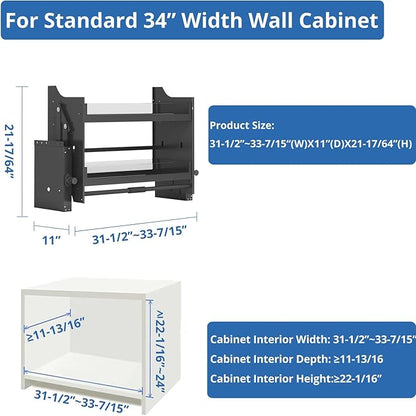 Pull Down Shelf, Kitchen Upper Wall Cabinet (34CRN)