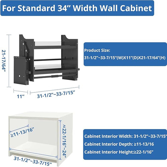 Pull Down Shelf, Kitchen Upper Wall Cabinet (34CRN)