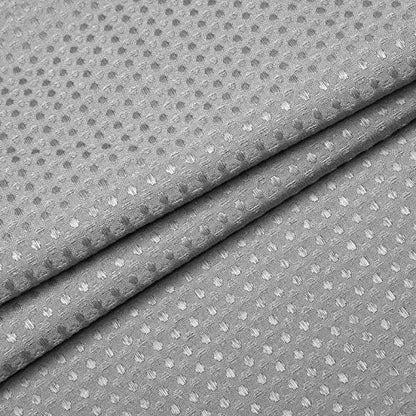N&Y HOME Stall Waffle Weave Shower Curtain with Snap-in Liner Gray 36x72