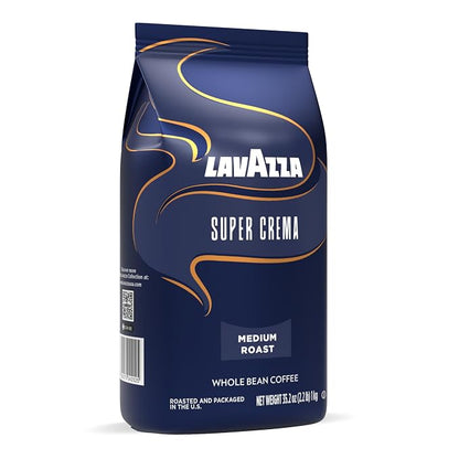 Lavazza Italian "Super Crema" Espresso Whole Bean Value Pack (3 x 2.2 lb bags)