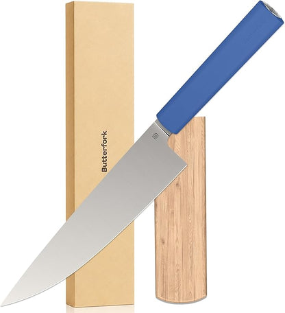 8 Inch Chef Knife, AR-RPM9 Steel & Ergonomic Handle Cooking Knife, Ultra Sharp Professional Kitchen Knife with Oak Sheath, Gift for Home Chefs