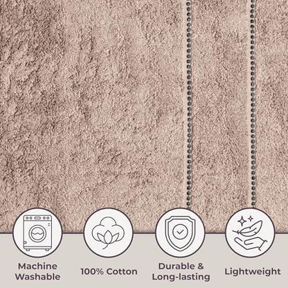 Lavish Home Bathroom Towels Set, Bathroom Accessories, Taupe, Set of 6