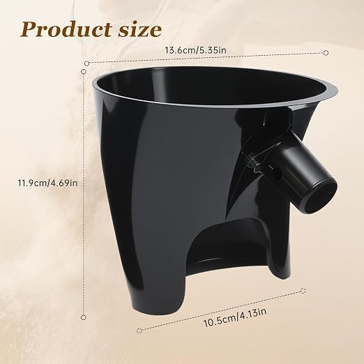 Black Kitchen Aid Attachments for Mixer, Mess-Free Pouring for Flour & Egg Liquid, Fits Tilt-Head 5 Qt (KSM150), Perfect for Baking, Dishwasher-Safe Stand Mixer Accessories
