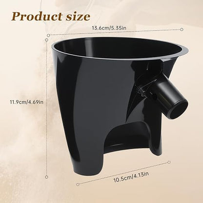 Black Kitchen Aid Attachments for Mixer, Mess-Free Pouring for Flour & Egg Liquid, Fits Tilt-Head 5 Qt (KSM150), Perfect for Baking, Dishwasher-Safe Stand Mixer Accessories