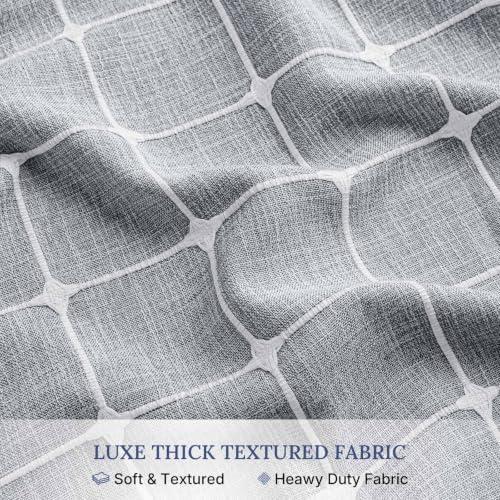 River Dream Farmhouse No Hooks Shower Curtain with Snap-in Liner,Blue,71x74