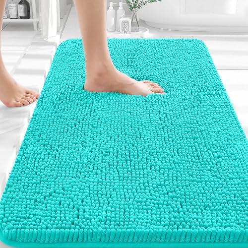 OLANLY Bathroom Rugs 35x24, Extra Soft Absorbent Chenille Bath Rugs