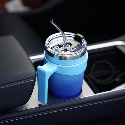 BJPKPK Tumbler With Handle And Straw 30 oz Stainless Steel Insulated Tumbler Cups With Lid For Water Or Ice Coffee,Indigo Black