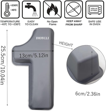 Dioycli Number Cake Molds for Baking 3D Silicone Cake Molds DIY Personalized Cake Pan for Birthday Wedding and Anniversary Number 1 Cake Pan of 10 Inch