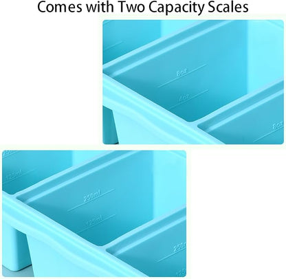 2 Pack Silicone Freezer Molds With Lids,1.5 Cup Silicone Freezer Tray With Lids for Easy Meal Prep Container and Kitchen Storage Solution Perfect for Storing Soup, Sauces, Leftovers and More